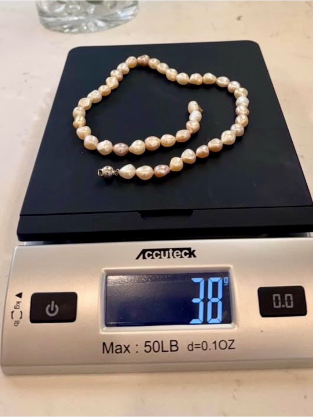 Baroque Freshwater Pearl Necklace. 17”. Multicolor. 8-10mm 925 Sterling Clasp.
